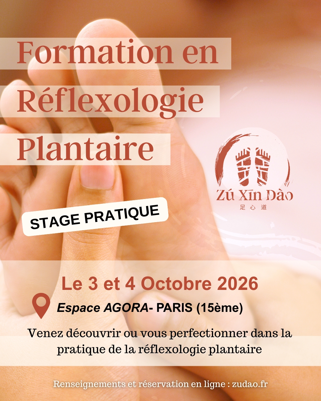 Stage réflexologie plantaire Paris octobre